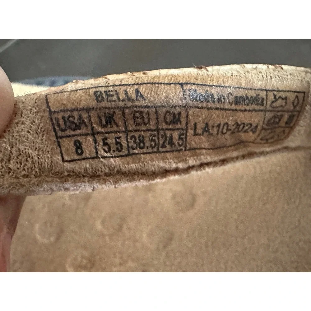 Vionic Bella II Cork Bow Sandals Tan Orthotic Flip Flops Womens 8 Orthaheel